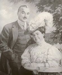 Milton Hersheys y su esposa