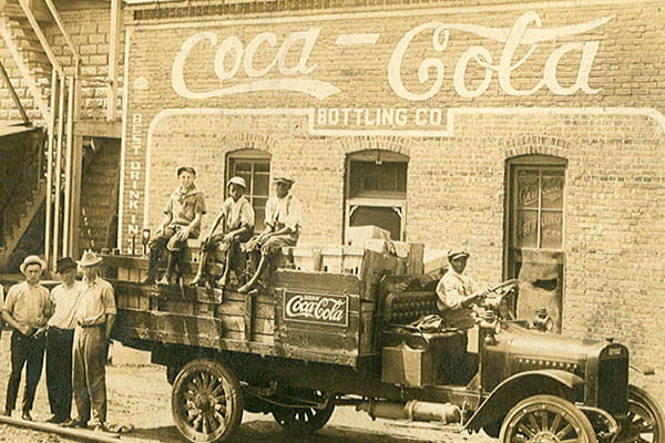 Camión antiguo de Coca Cola